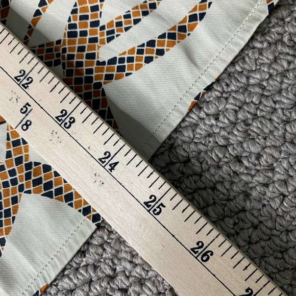 Richard‎ Allen X H&M Womens Blouse Size 2 White Patterned Print Long Sleeves - Picture 4 of 9